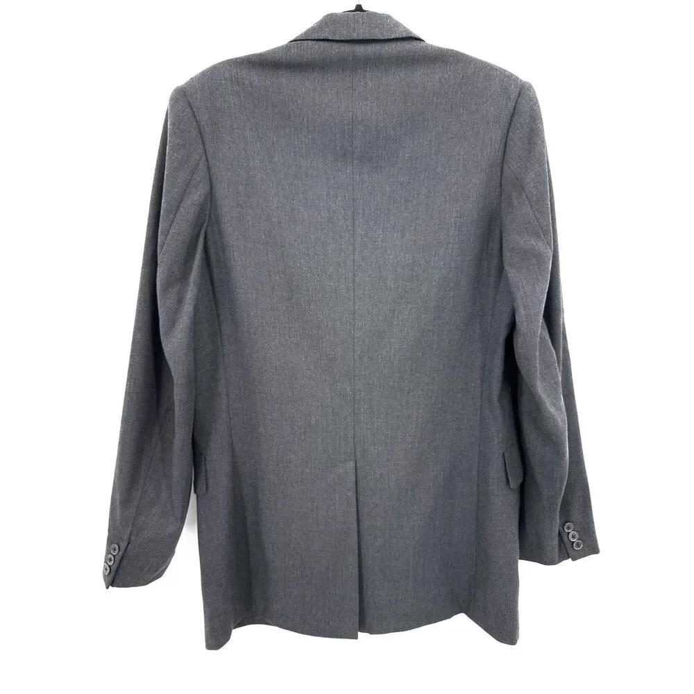 BURBERRY Vintage Dark Gray 2 Button Blazer Jacket Size Large 40